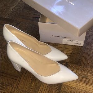 Marc Fisher classic white pumps.